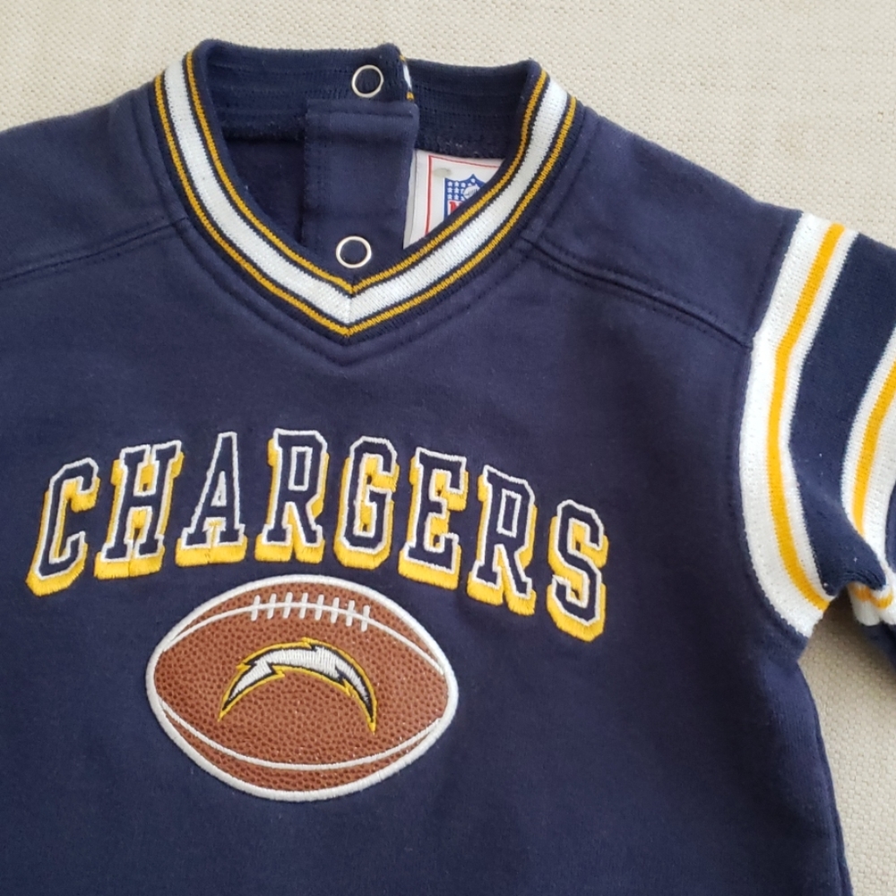 Chargers baby sweat suit onesie